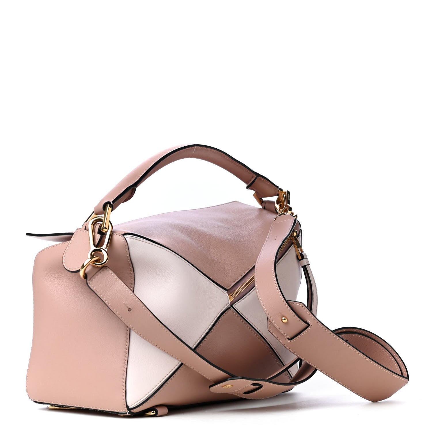 Loewe Calfskin Suede Medium Puzzle Bag Blush 2 of 4