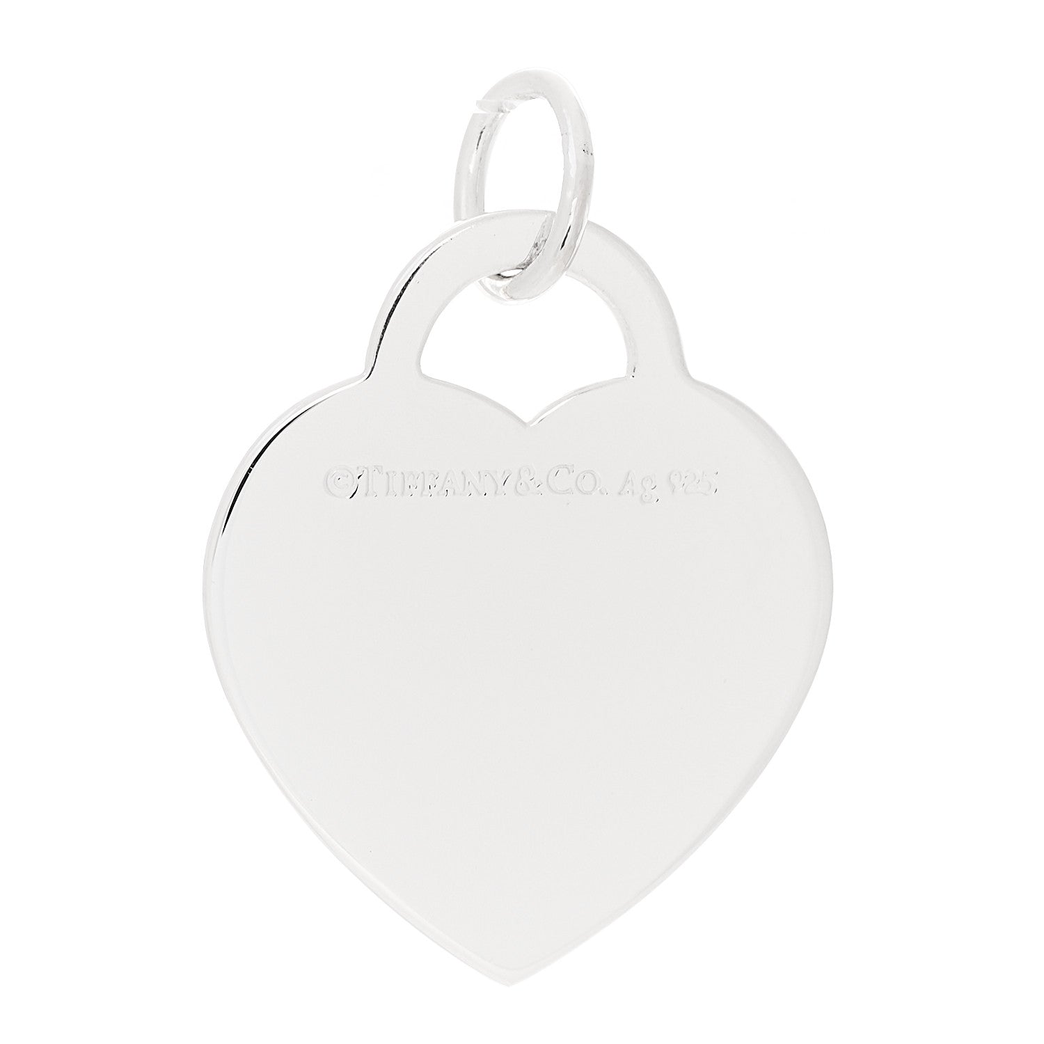 Tiffany Sterling Silver Enamel LOVE YOU Heart Charm Red 3 of 5