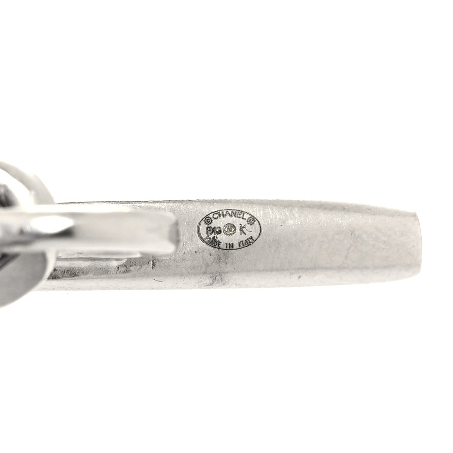 Chanel Metal Chain Link CC Bracelet Silver Ruthenium 4 of 4