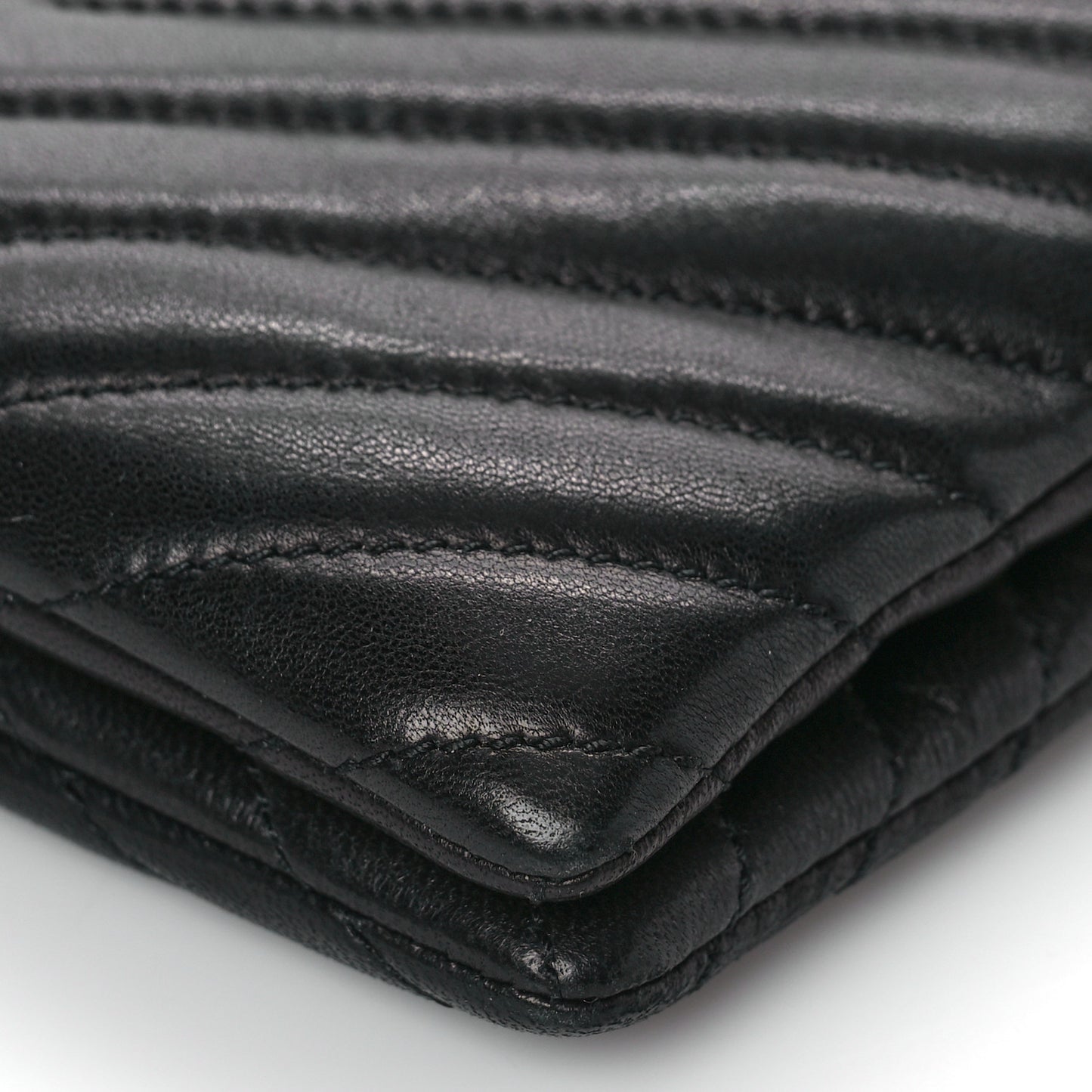 Lambskin Quilted Double Flap Bag Black