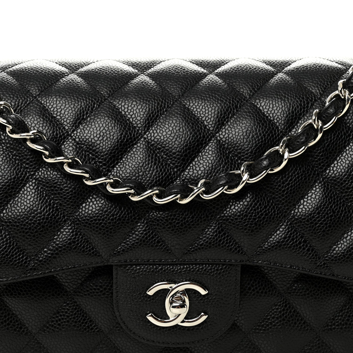 Chanel Caviar Quilted Jumbo Double Flap Black 8 of 10