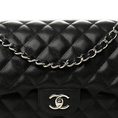 Chanel Caviar Quilted Jumbo Double Flap Black 8 of 10