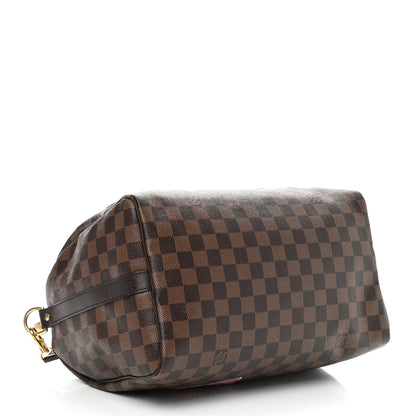 Louis Vuitton Damier Ebene Patches Speedy Bandouliere 30 4 of 10