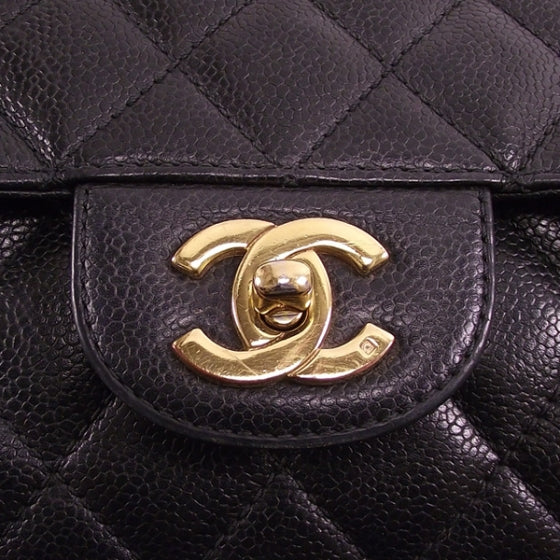 Chanel Caviar Jumbo Double Flap Black 8 of 13