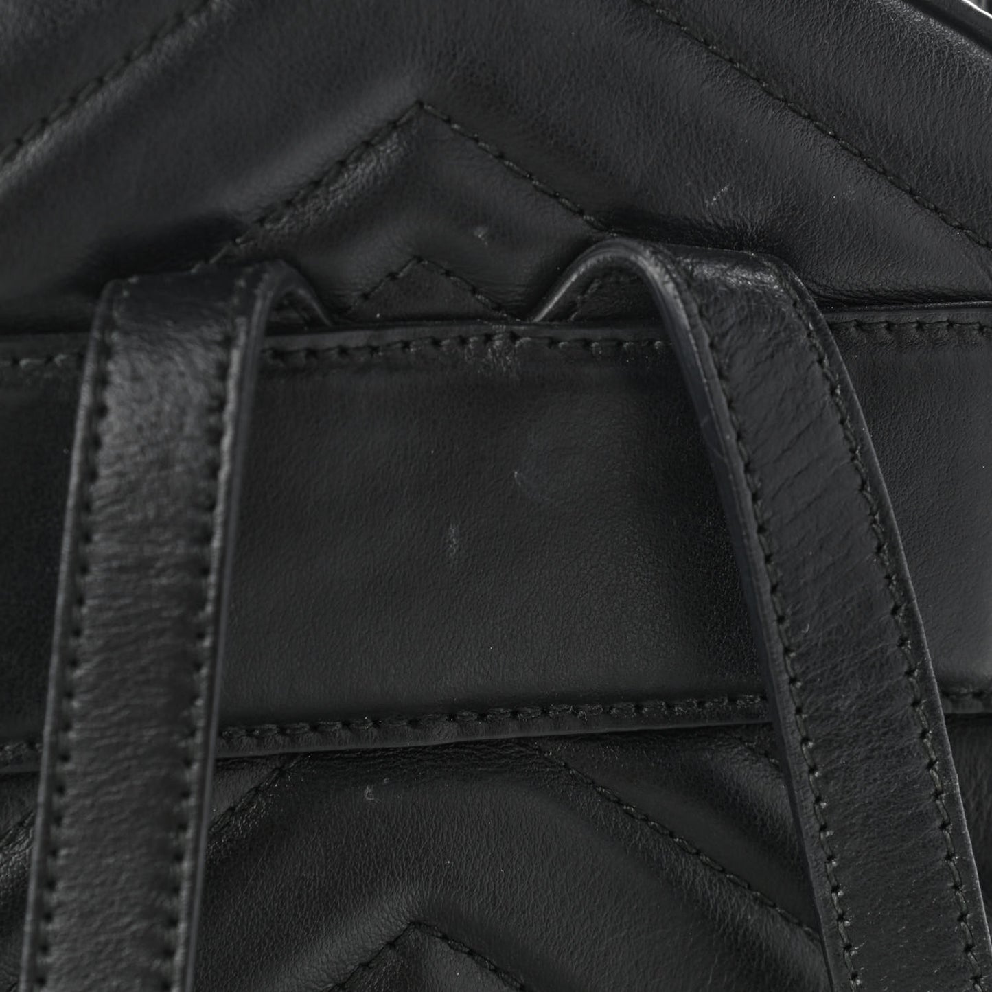 Calfskin Matelasse GG Marmont Backpack Black