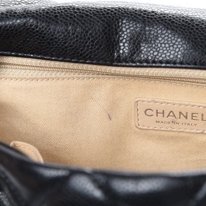 Chanel Glazed Caviar Medium Nature Flap Bag Black 7 of 15