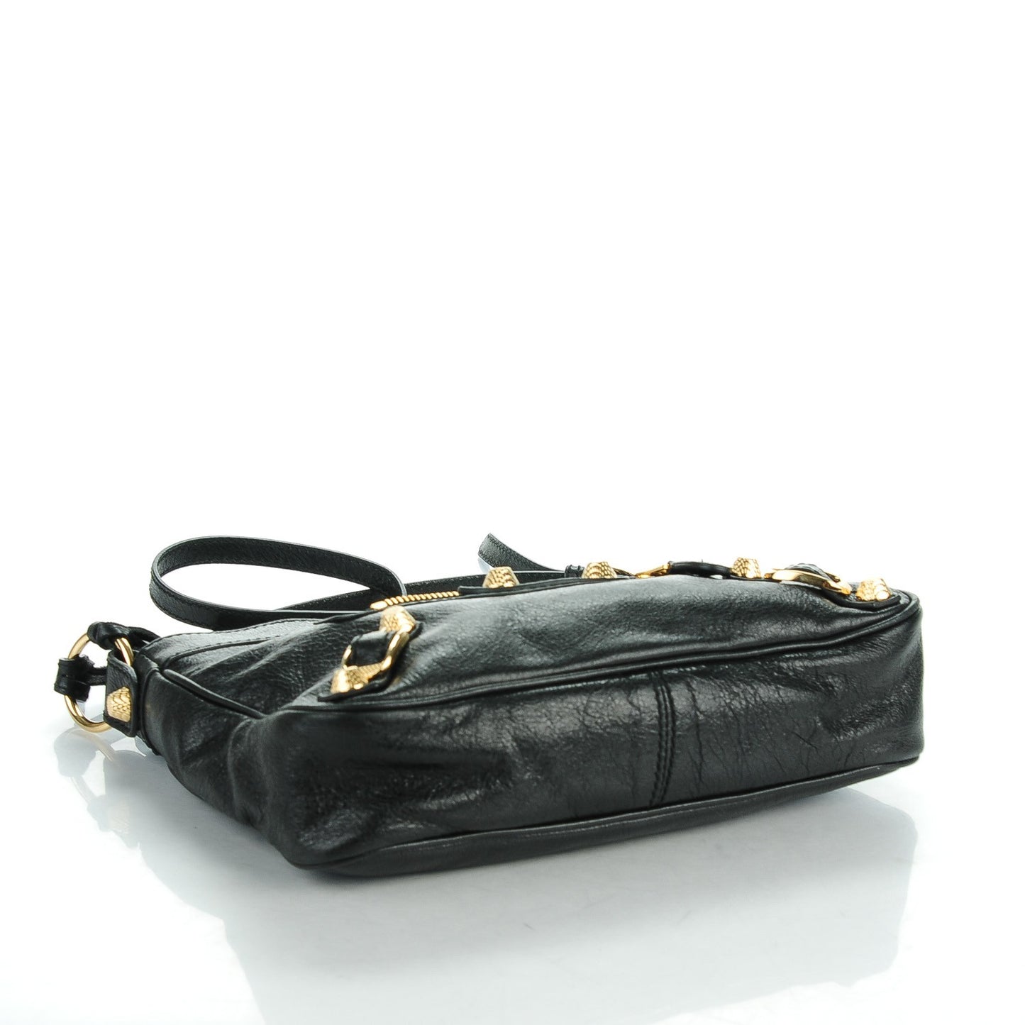 Agneau Giant 12 Gold Hardware Hip Black