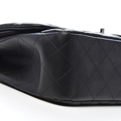 Chanel Lambskin Quilted Jumbo Double Flap Black 16 of 18