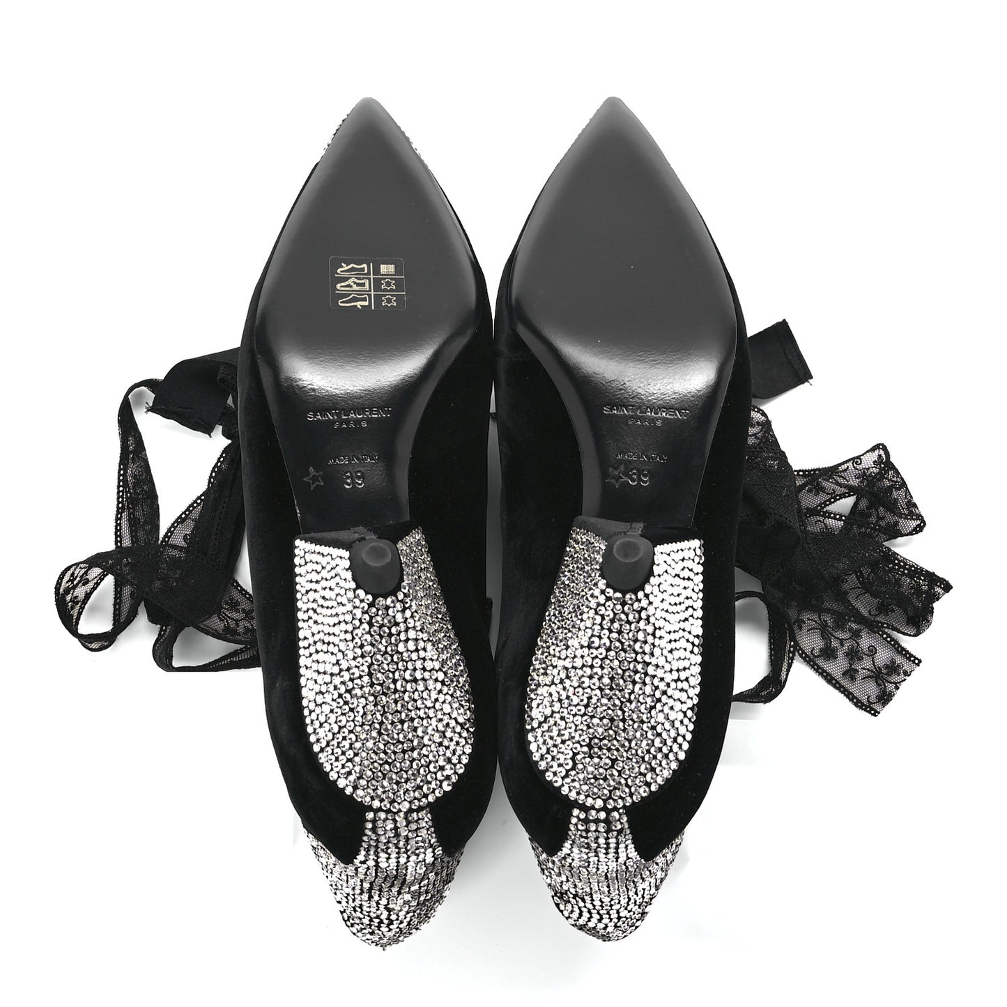Velluto Master Crystal Embellished Blaze 45 La Strass Ankle Boots 39 Black