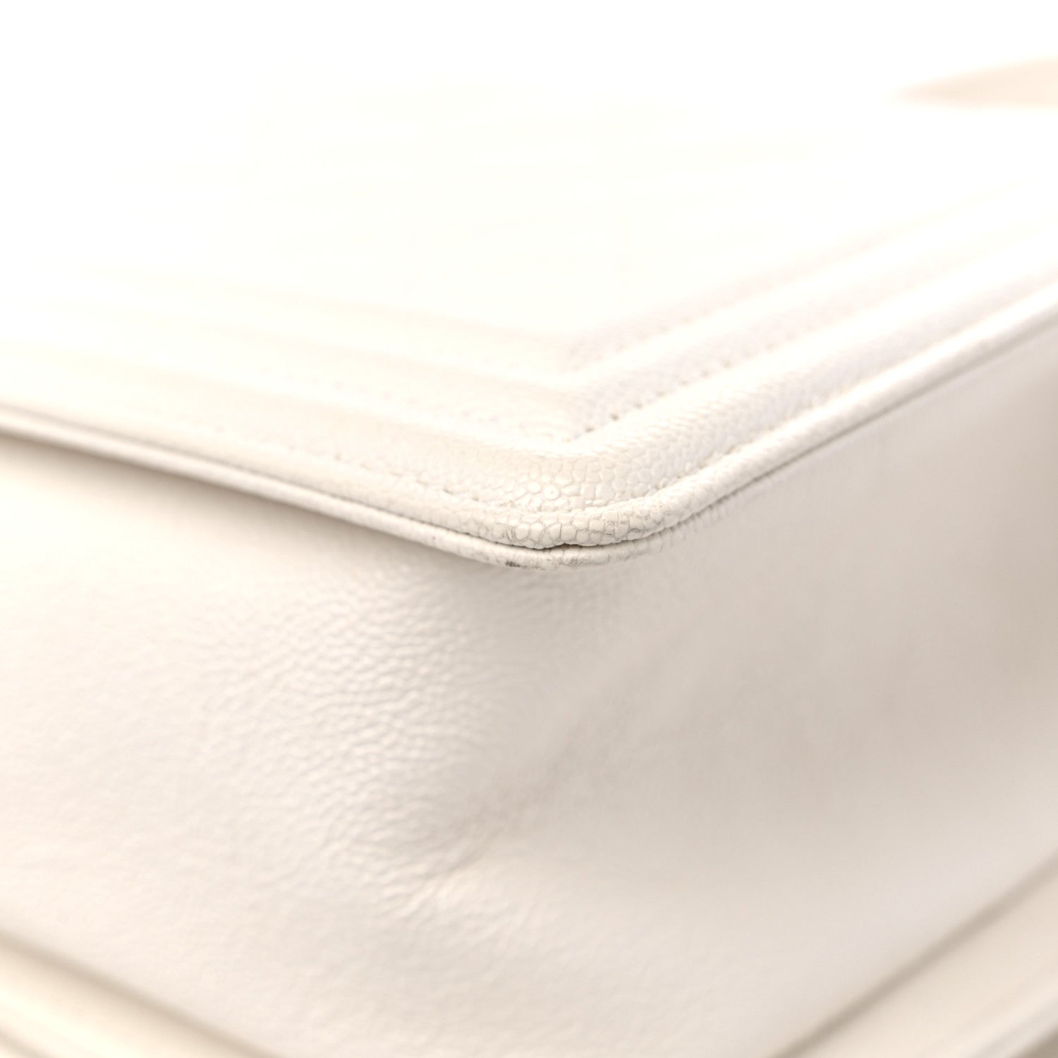 Chanel Caviar Quilted Medium Boy Flap White 11 of 13