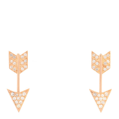 Anita Ko 18K Rose Gold Diamond Arrow Earrings 1 of 5