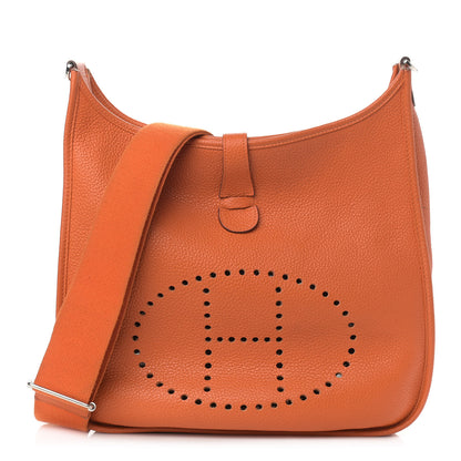 Hermes Taurillon Clemence Evelyne III PM Orange 1 of 19