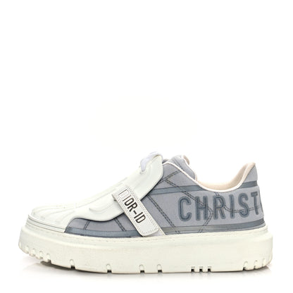 Christian Dior Reflective Fabric Nylon Dior-ID Platform Sneakers 39 Silver 1 of 8