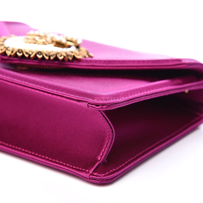 Dolce & Gabbana Silk Small Devotion Envelope Top Handle Bag Fuchsia 9 of 10