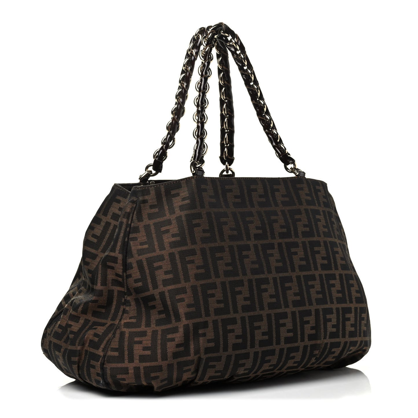 Zucca Patent Mia Tote Tobacco Burgundy