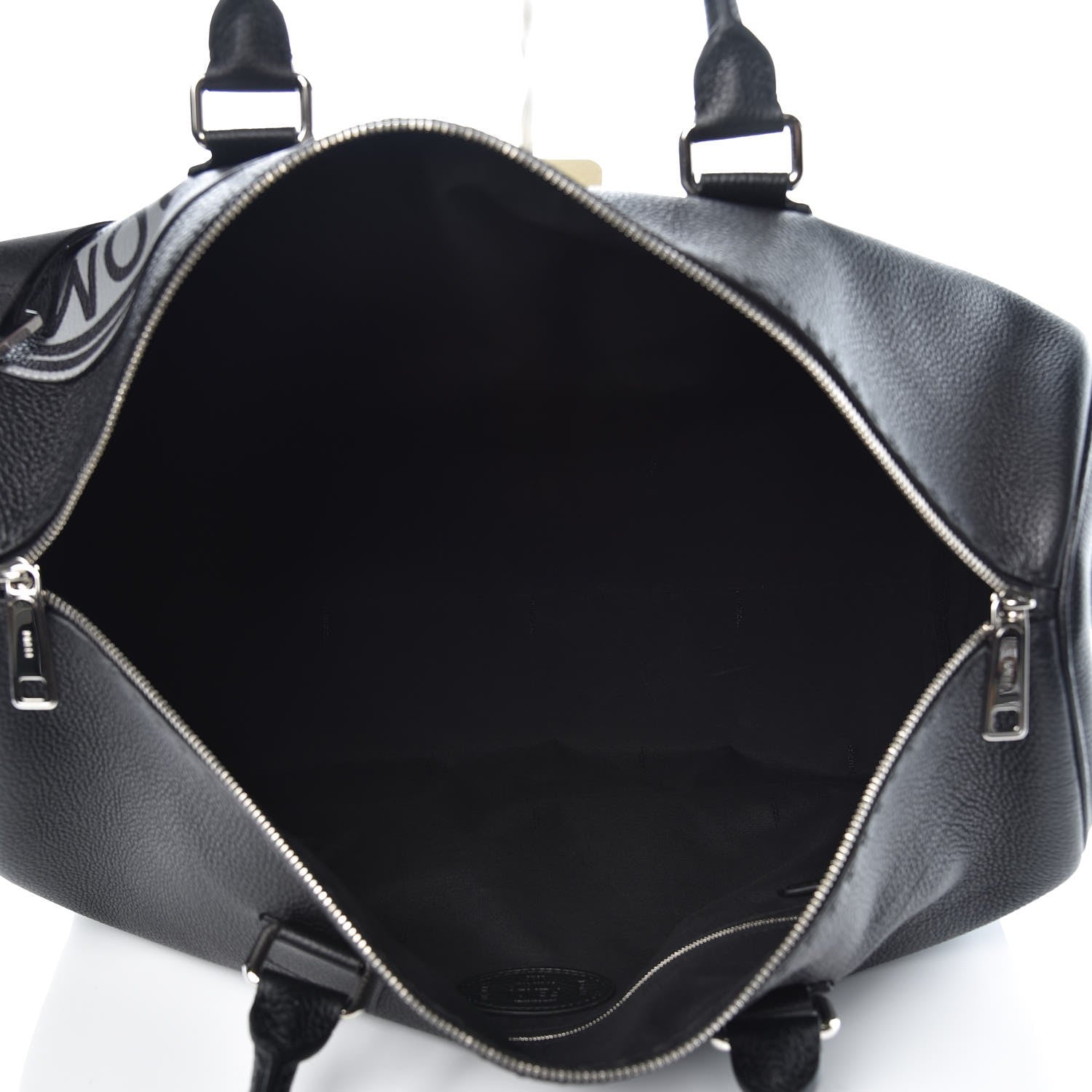 Fendi Cuoio Romano Selleria Fendi Stamp Patch Holdall Bag Black Grigio 5 of 7