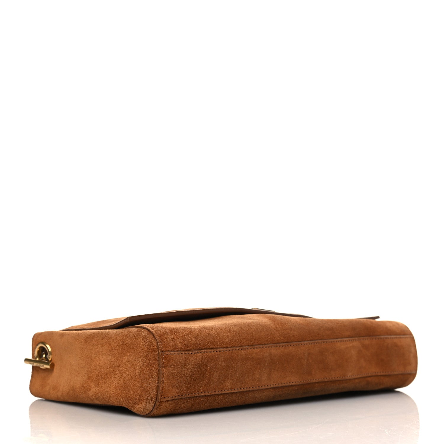 Saint Laurent Smooth Calfskin Suede Medium Reversible Monogram Kate Satchel Light Ochre 4 of 14