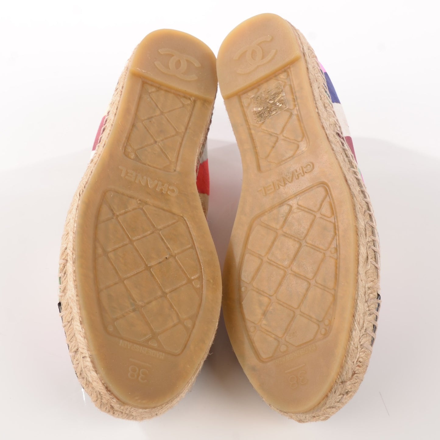 Toile Striped CC Espadrilles 38 Multicolor Black