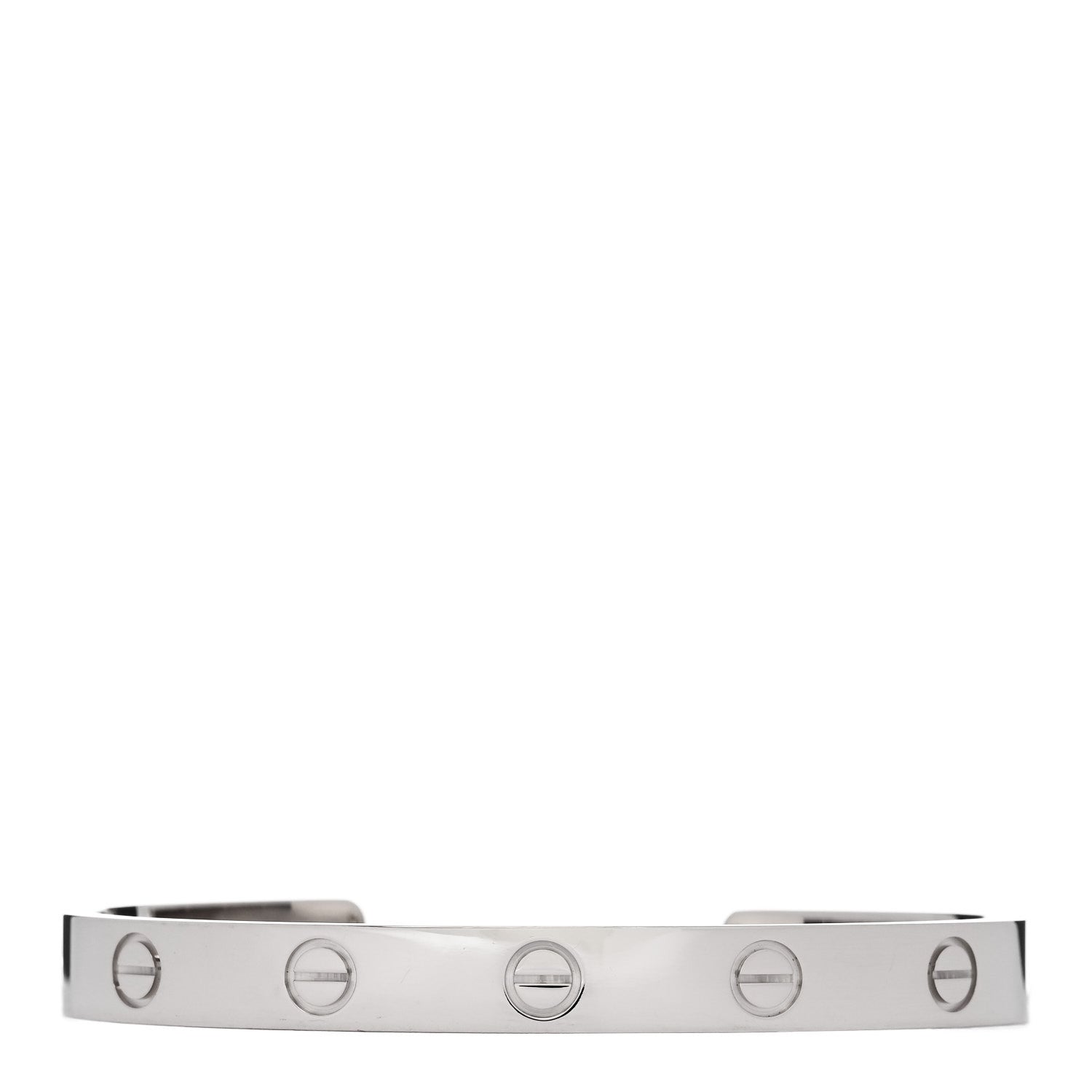 Cartier 18K White Gold LOVE Cuff Bracelet 16 1 of 4