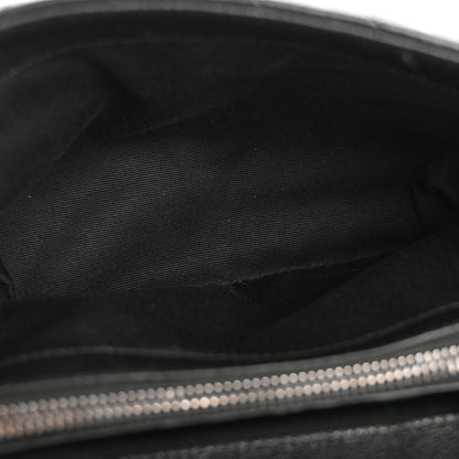 Saint Laurent Sheepskin Matelasse Chevron Monogram Medium College Bag Black 5 of 14