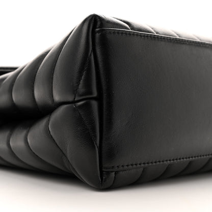 Saint Laurent Calfskin Y Quilted Monogram Medium Loulou Chain Satchel Black 10 of 15