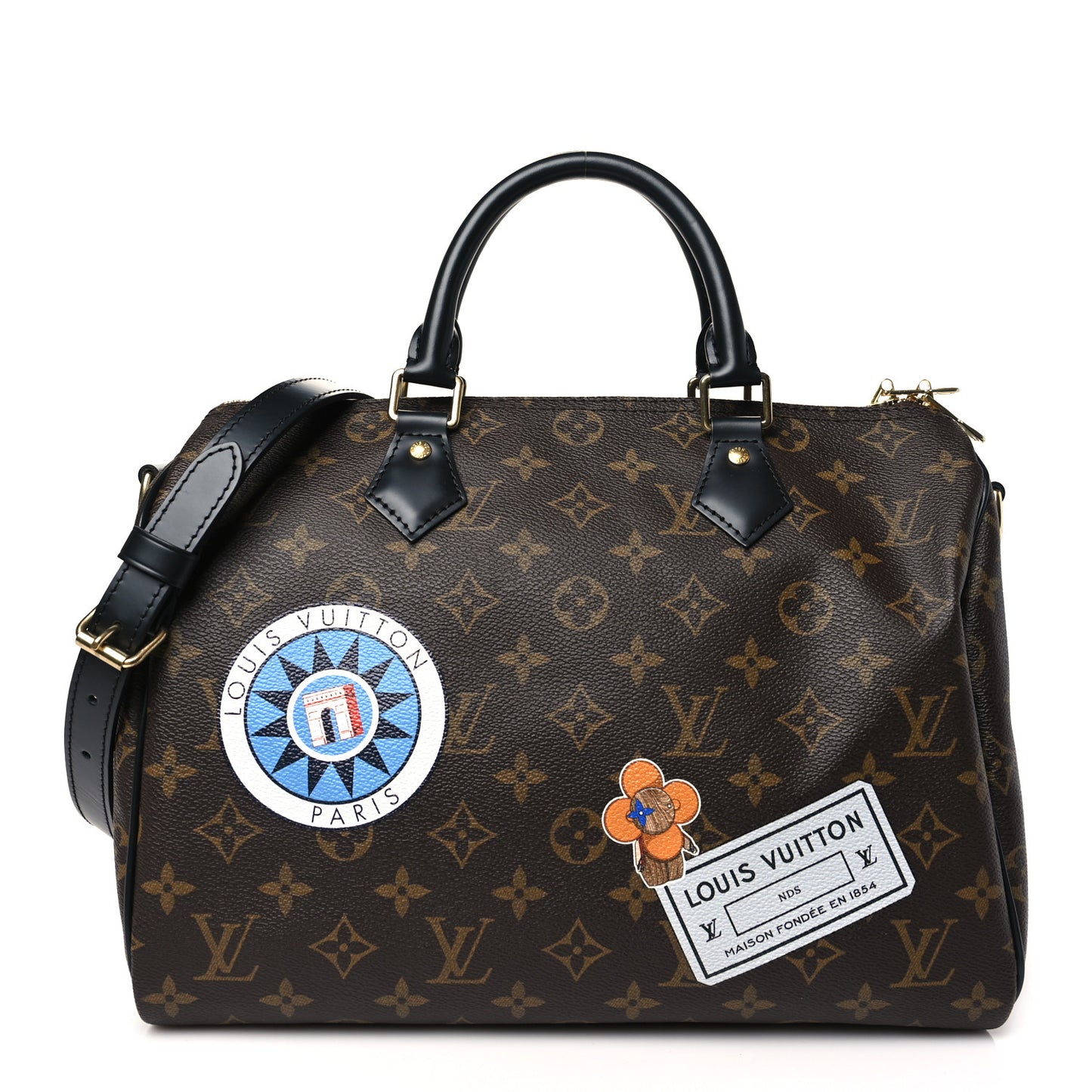 Monogram My World Tour Speedy Bandouliere 30 Black
