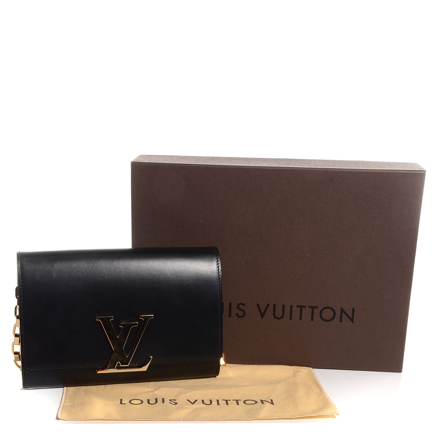 Louis Vuitton Calfskin Chain Louise Black 5 of 8