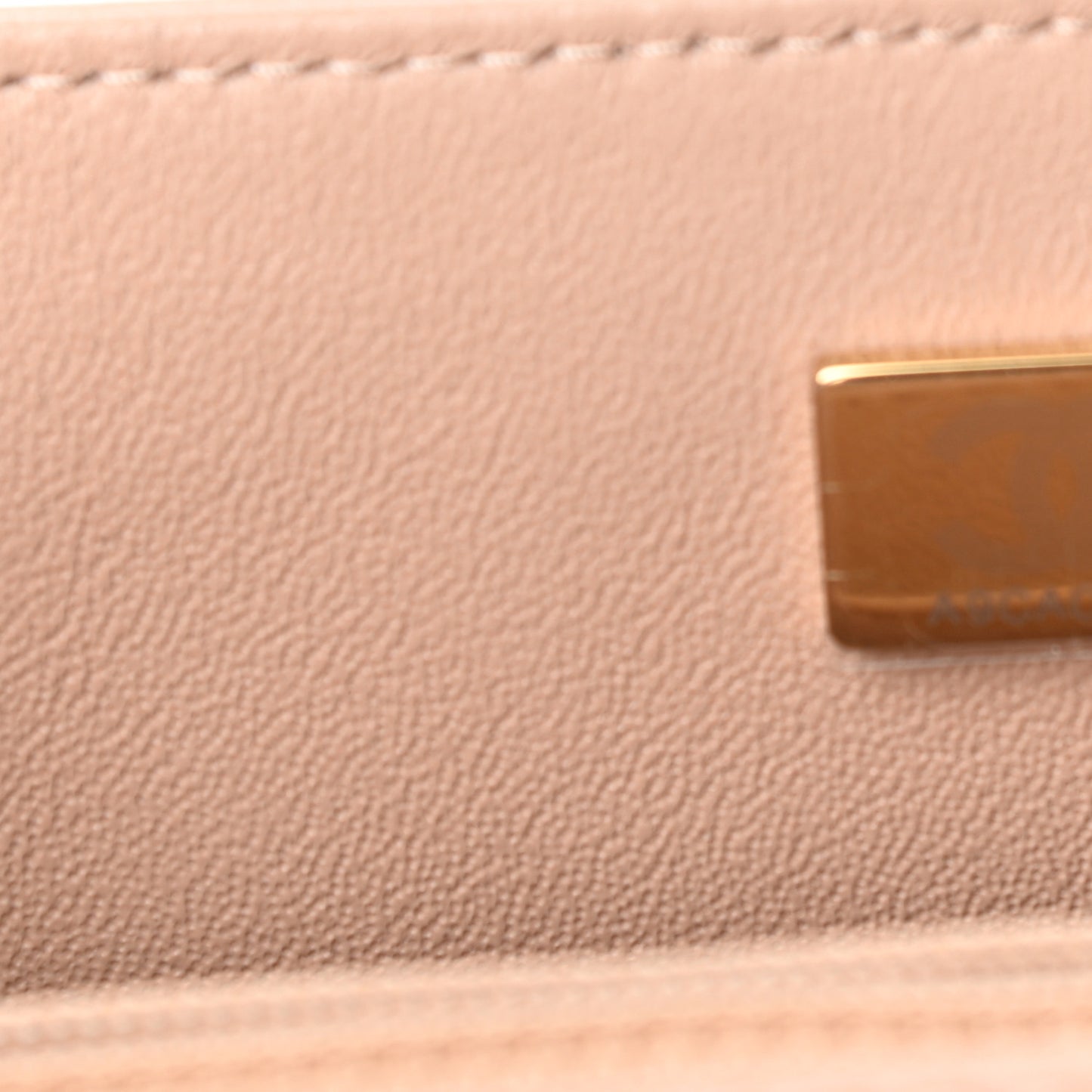 Lambskin Quilted Mini Rectangular Flap Beige