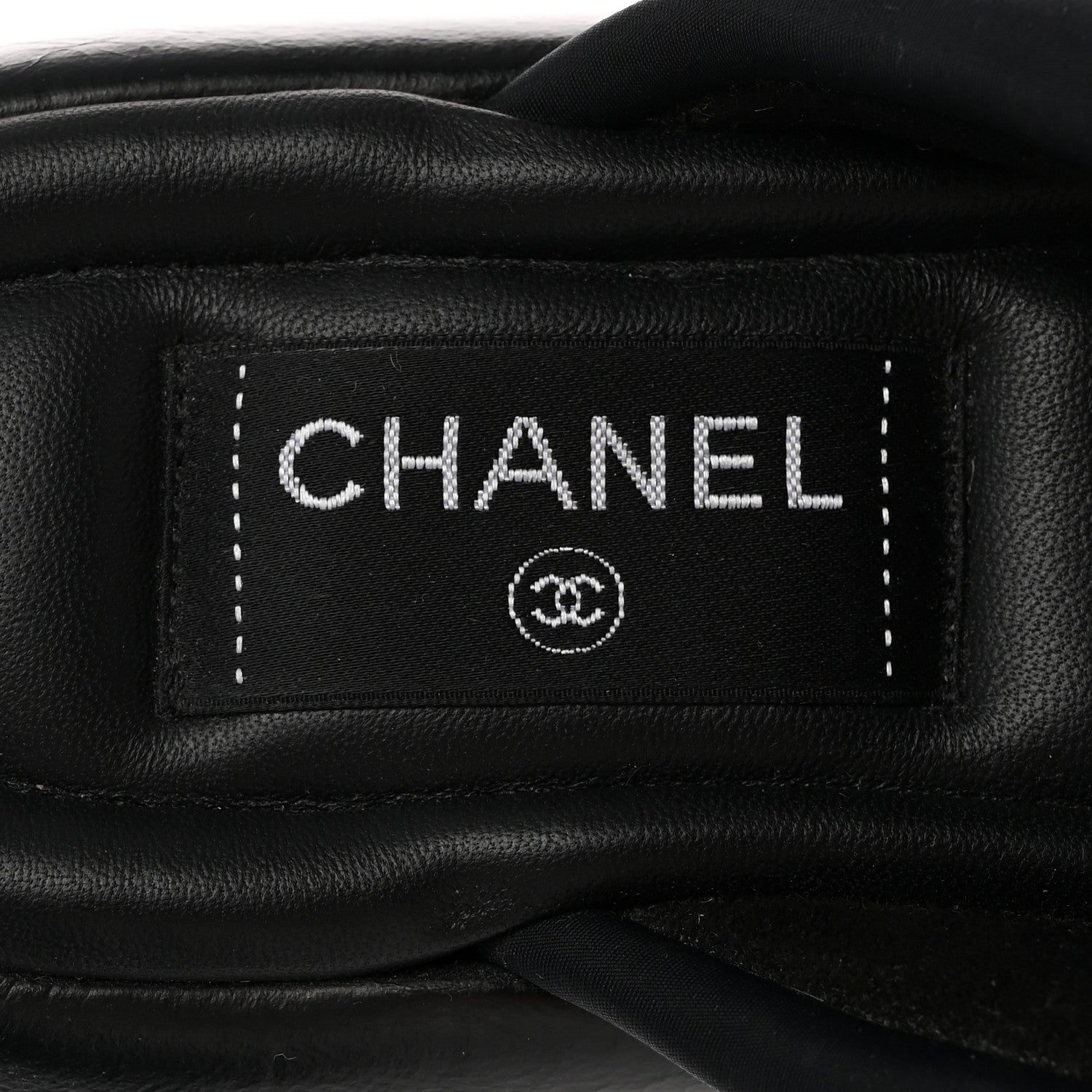 Chanel Fabric CC Mules Sandals 36 Black 8 of 15