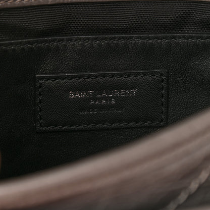 Saint Laurent Crinkled Calfskin Matelasse Monogram Baby Niki Chain Satchel Storm 6 of 9