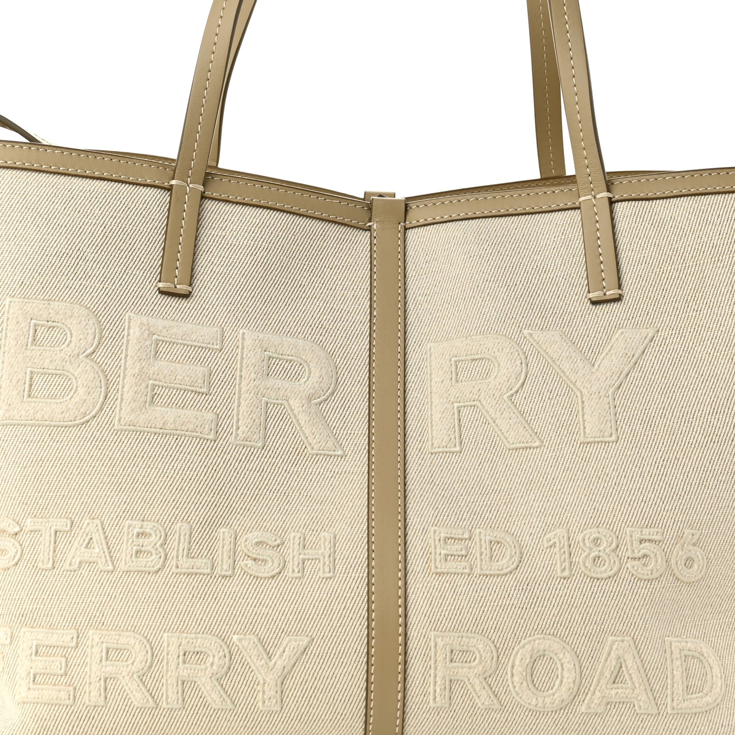 Cotton Canvas Mini Logo Horseferry Tote Bag Off White