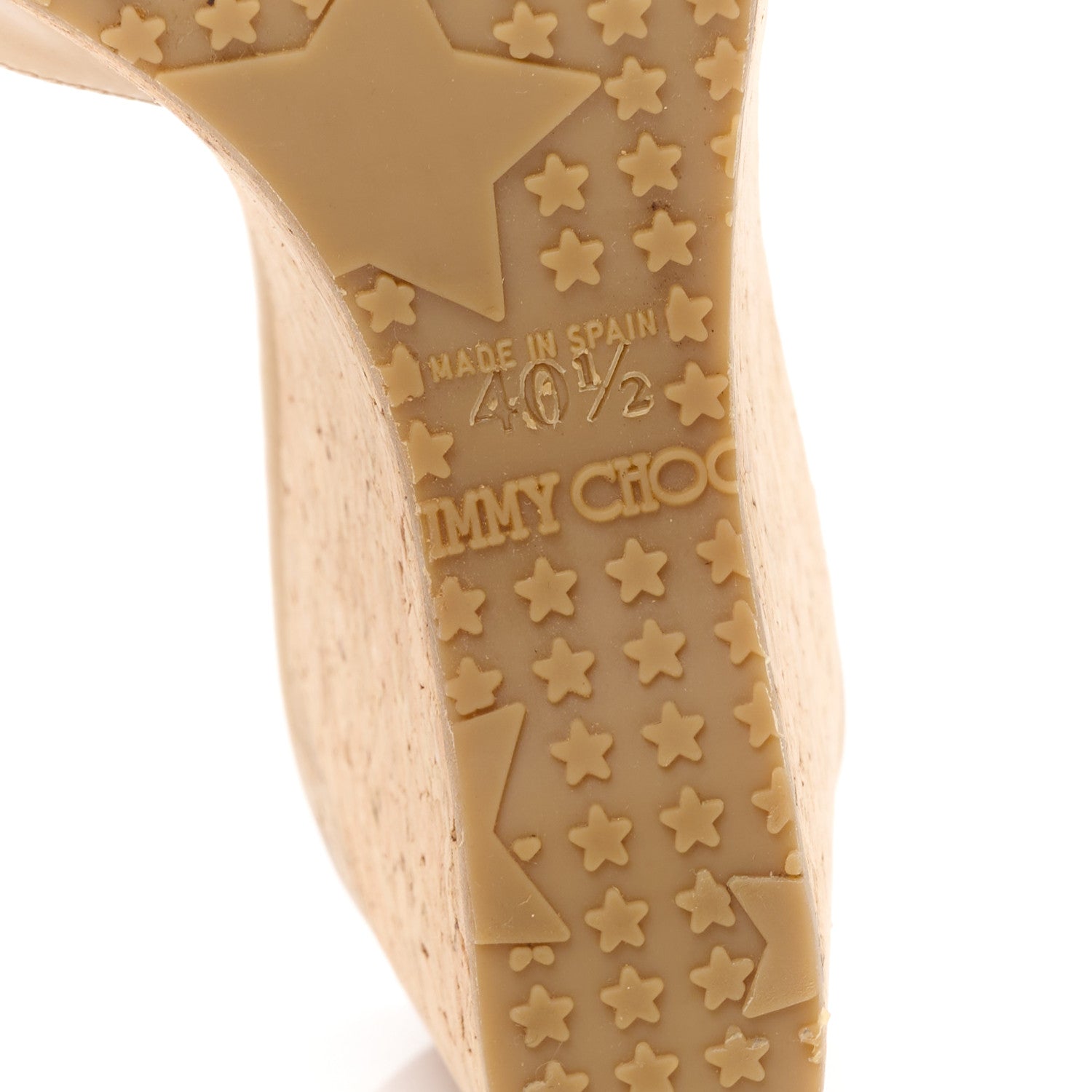 Jimmy Choo Patent Wedge Sandals 40.5 Nude 6 of 9