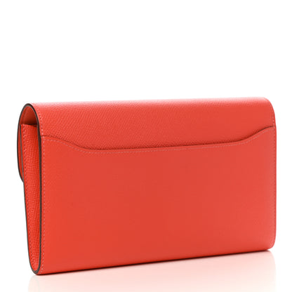 Hermes Epsom Constance Long Wallet Rose Jaipur 3 of 10