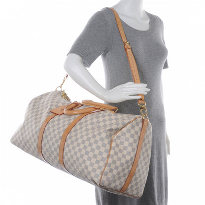 Louis Vuitton Damier Azur Keepall Bandouliere 55 2 of 7