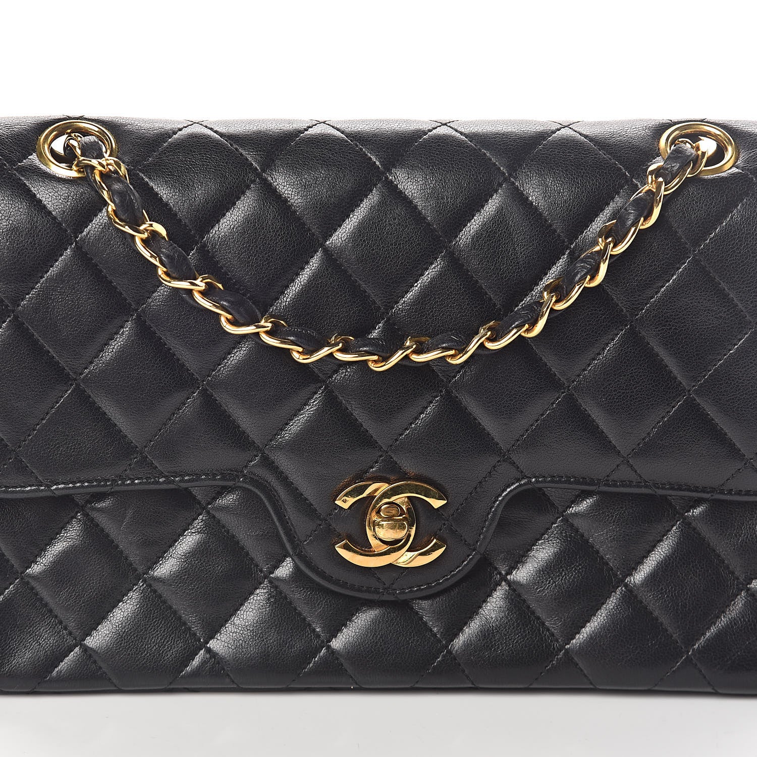 Chanel Lambskin Quilted Small Double Flap Black 9 of 11