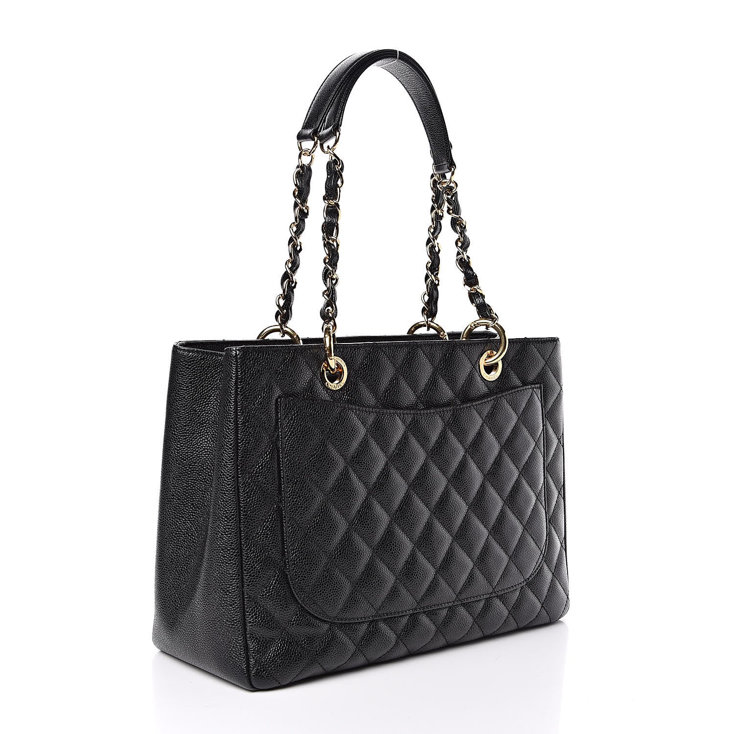 Chanel Caviar Quilted Grand Shopping Tote GST Black 3 of 11