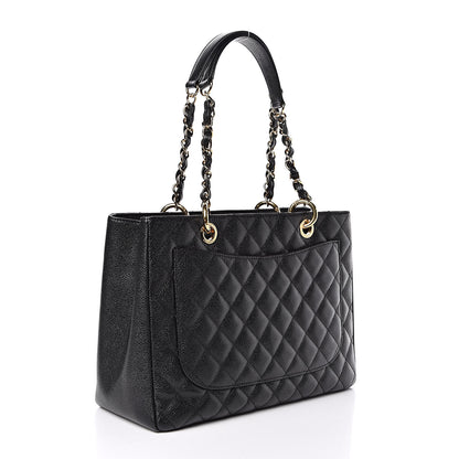 Chanel Caviar Quilted Grand Shopping Tote GST Black 3 of 11