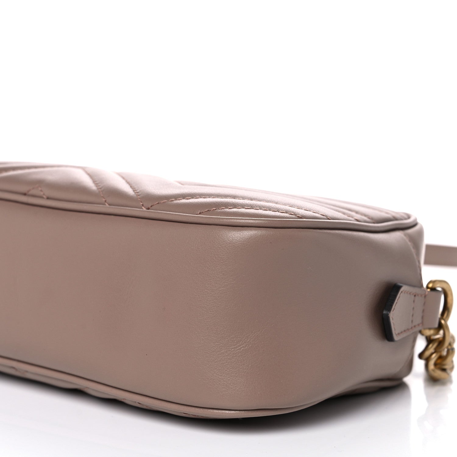 Gucci Calfskin Matelasse Small GG Marmont Chain Shoulder Bag Porcelain Rose 10 of 12