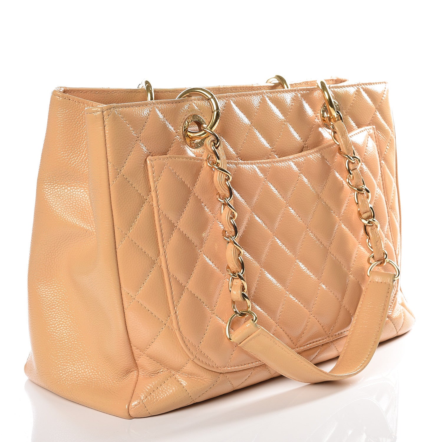 Chanel Caviar Quilted Grand Shopping Tote GST Beige 2 of 14