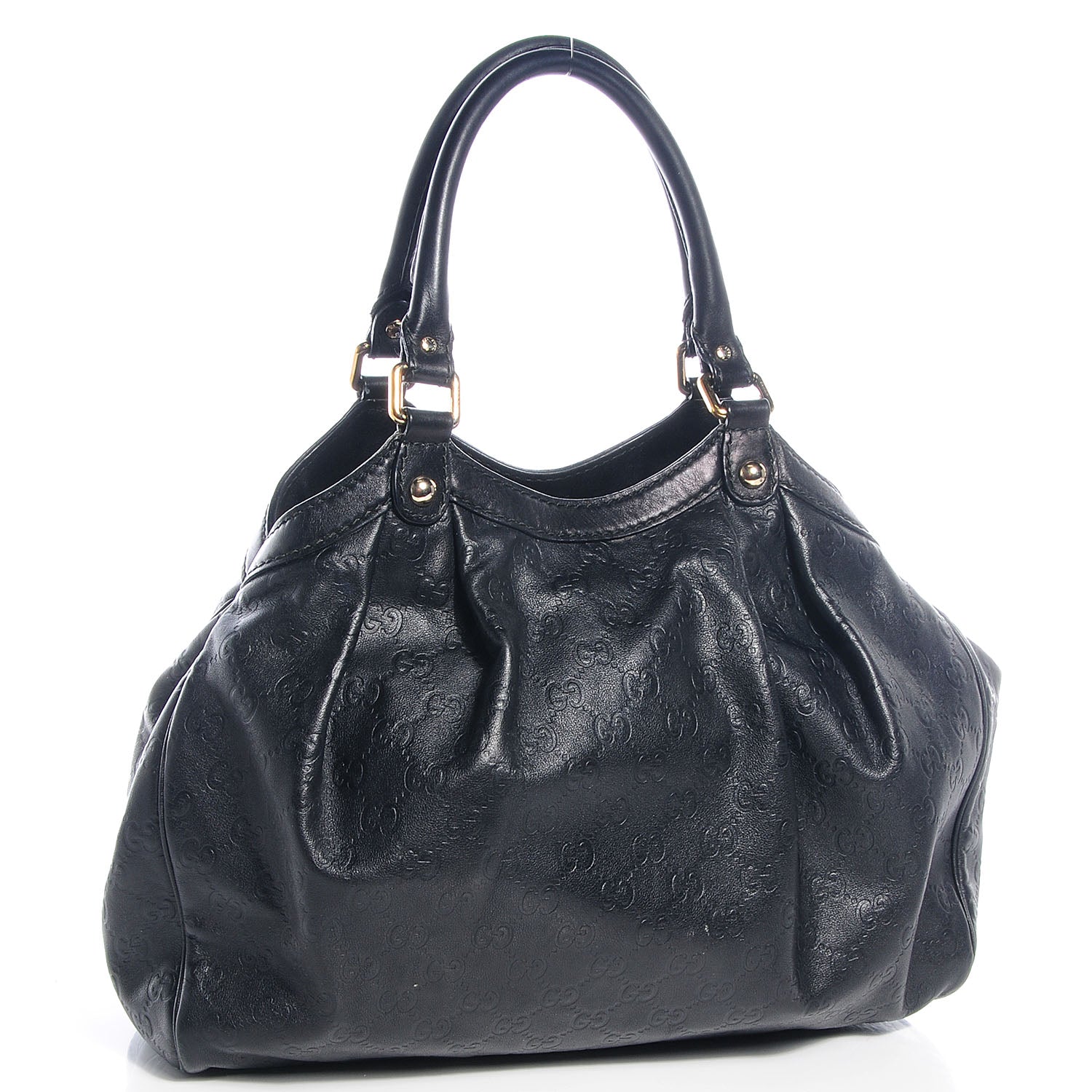 Gucci Guccissima Medium Sukey Tote Black 3 of 10