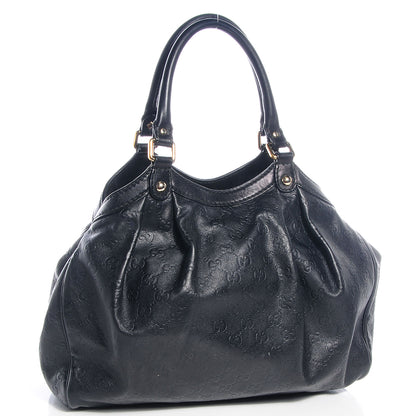 Gucci Guccissima Medium Sukey Tote Black 3 of 10