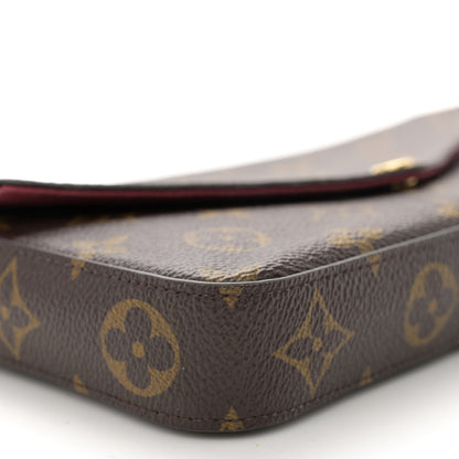 Louis Vuitton Monogram Pochette Felicie Chain Wallet Fuchsia 11 of 13