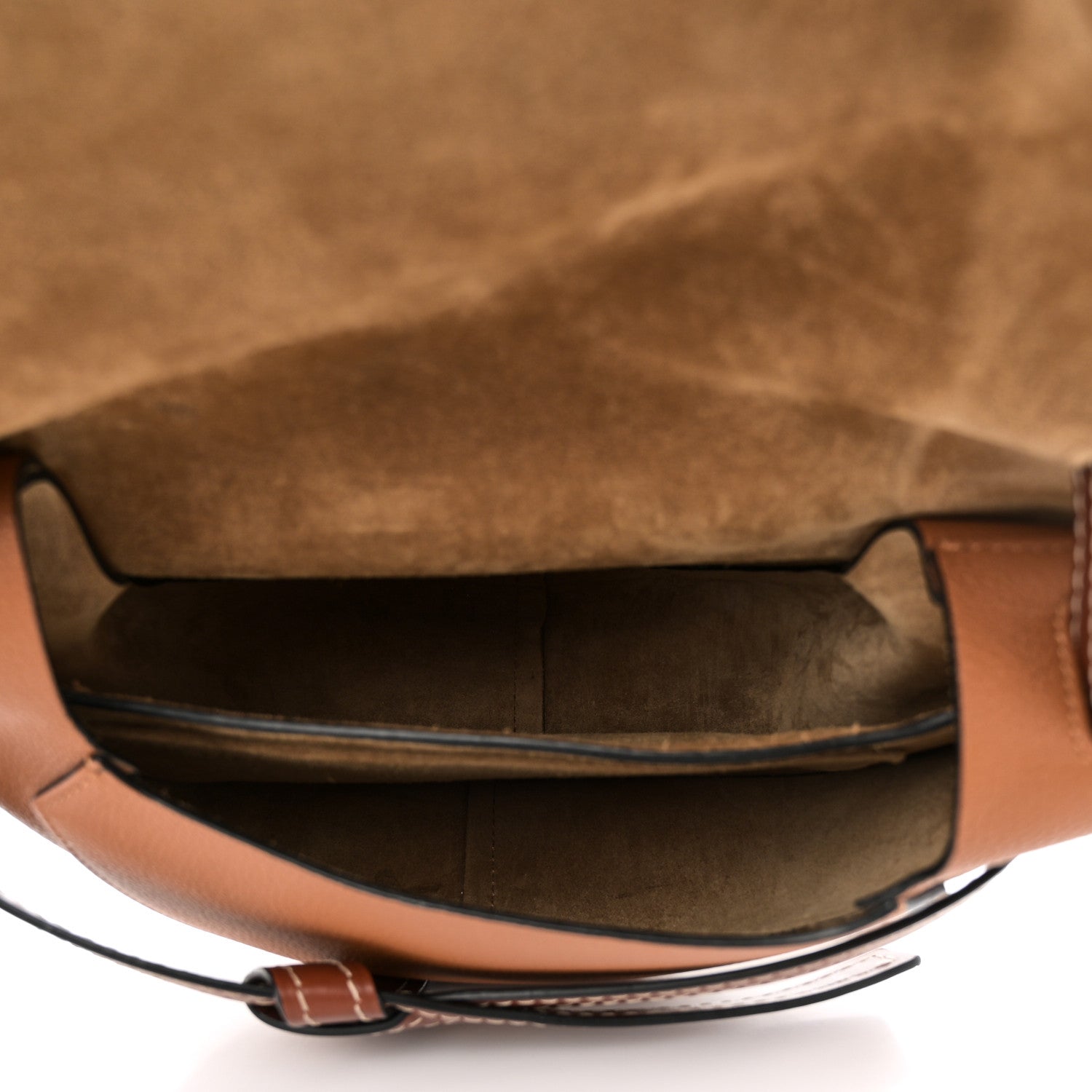 Loewe Grained Calfskin Small Gate Crossbody Bag Caramel Pecan 5 of 9
