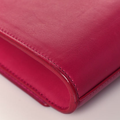 Saint Laurent Calfskin Classic Y Ligne Clutch Fuchsia 10 of 20