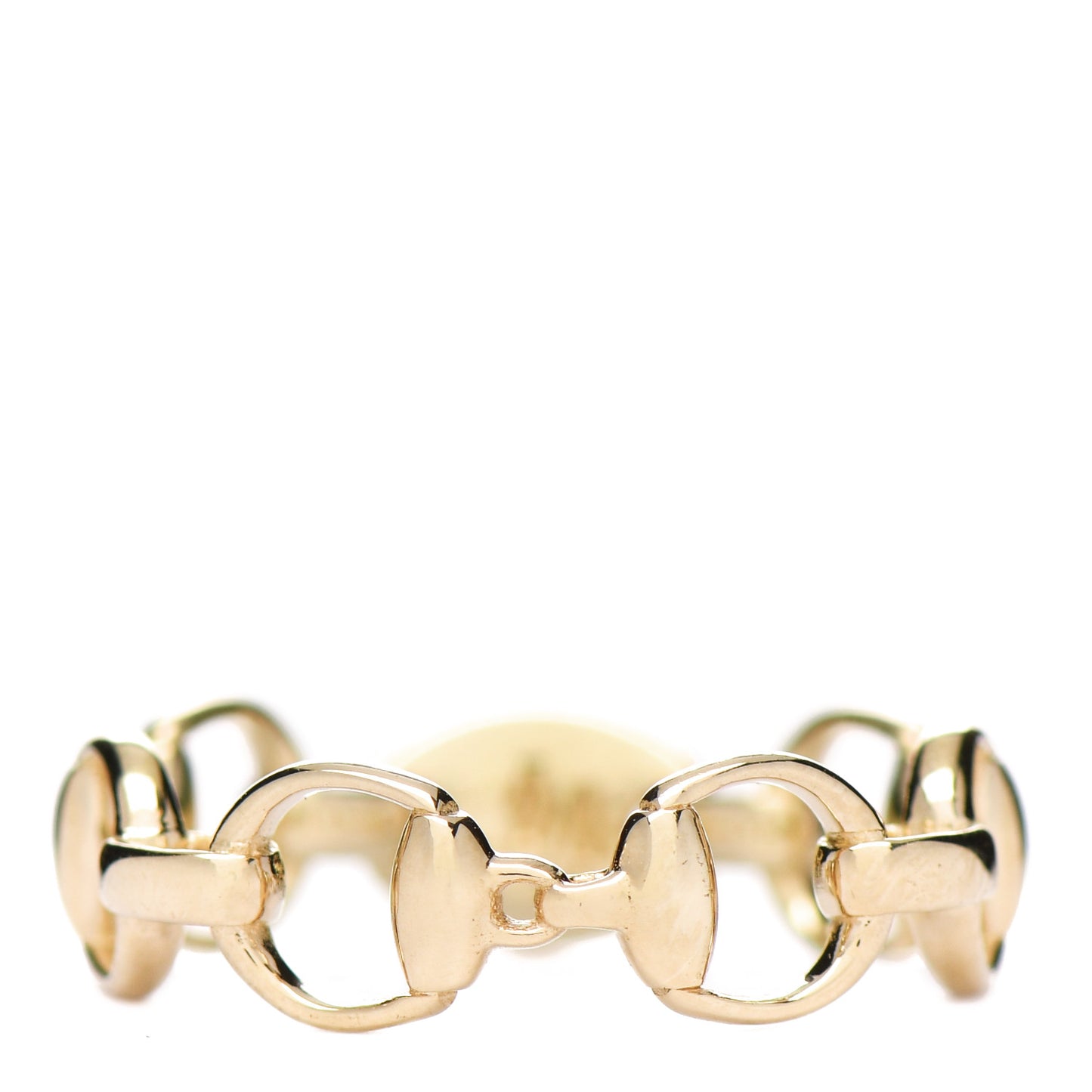18K Yellow Gold Horsebit Band Ring 54 7