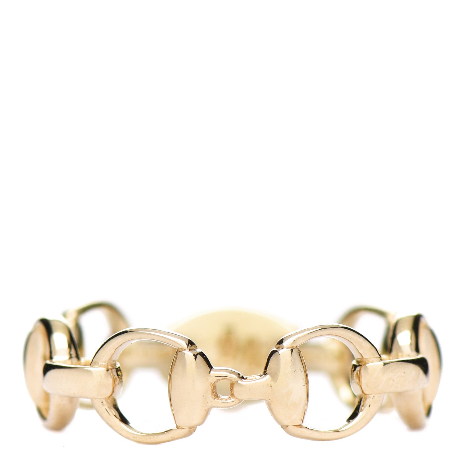 Gucci 18K Yellow Gold Horsebit Band Ring 54 7 3 of 4