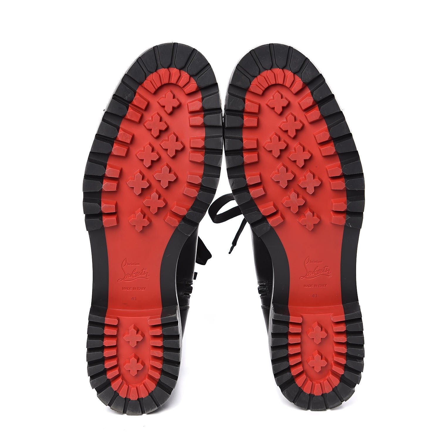 Christian Louboutin Calfskin Spikes TS Croc Flat Boots 41 Black 5 of 8