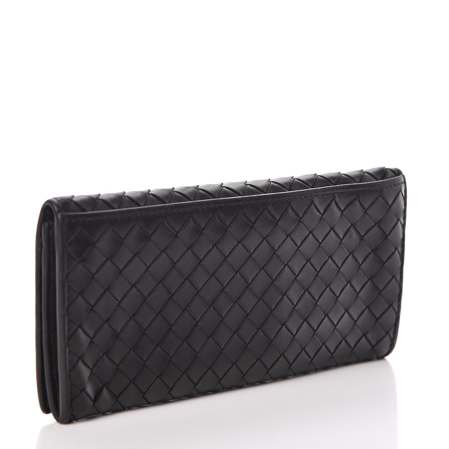 Nappa Intrecciato Flap Wallet Black