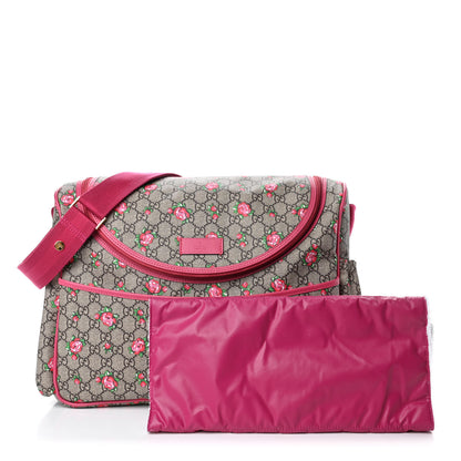 Gucci GG Supreme Monogram Rose Bud Diaper Bag Pink 1 of 6