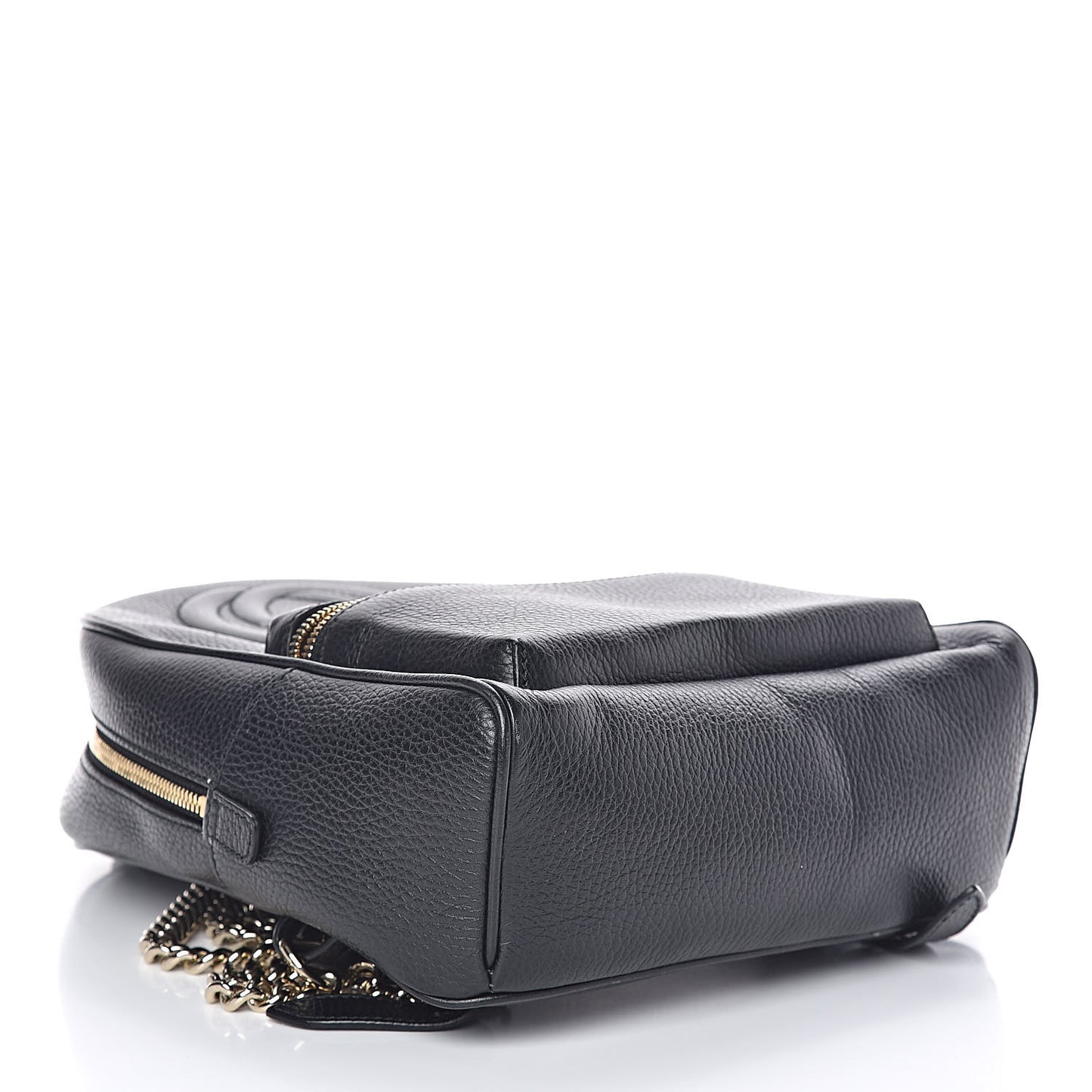 Pebbled Calfskin Soho Chain Backpack Black